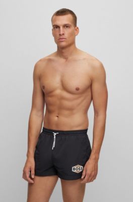 BOSS Quickdrying swim shorts with logo details