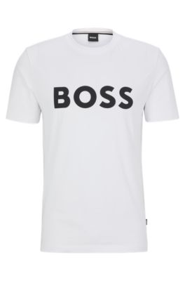 BOSS - Cotton-jersey T-shirt with logo print