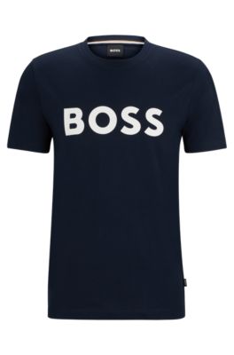 BOSS - Cotton-jersey T-shirt with logo print