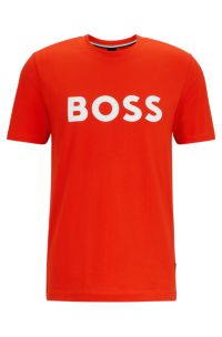 BOSS - Cotton-jersey T-shirt with logo print 