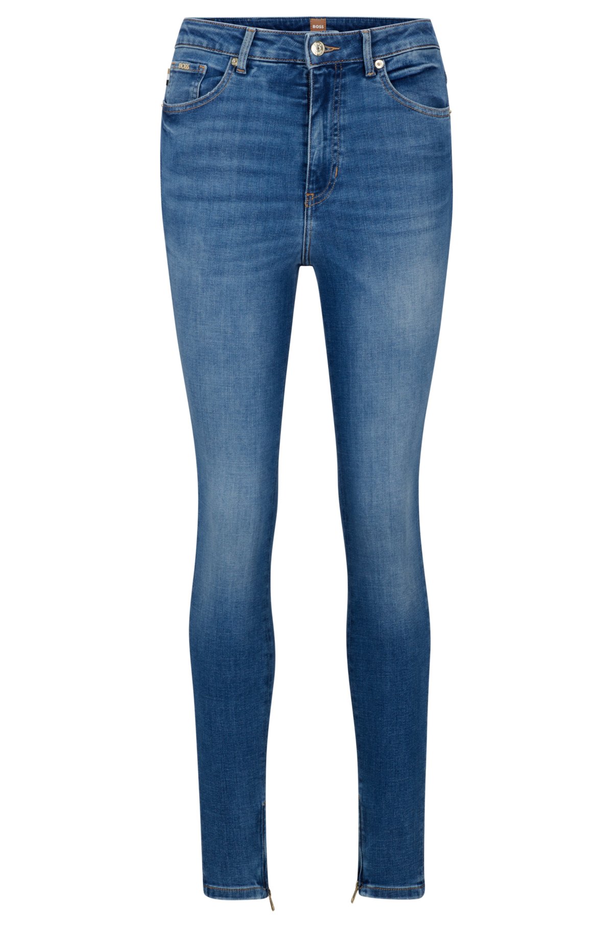 Superstretch jeans with high waist, 4-way stretch