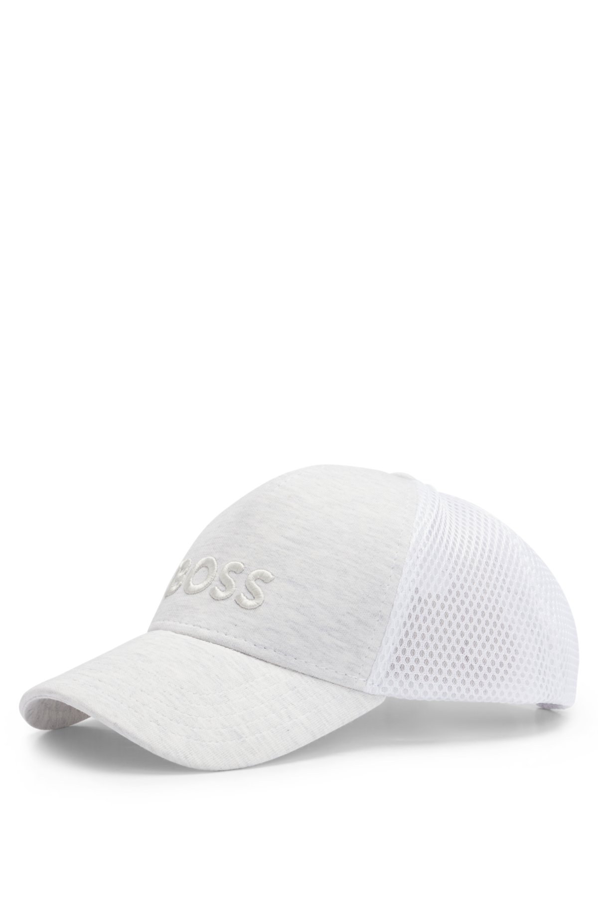 BOSS - Logo-embroidered trucker cap with cotton-blend front panel