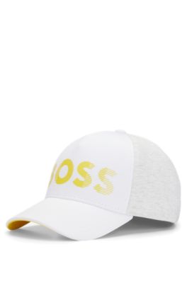 BOSS - Cotton-blend five-panel cap contrast with logo