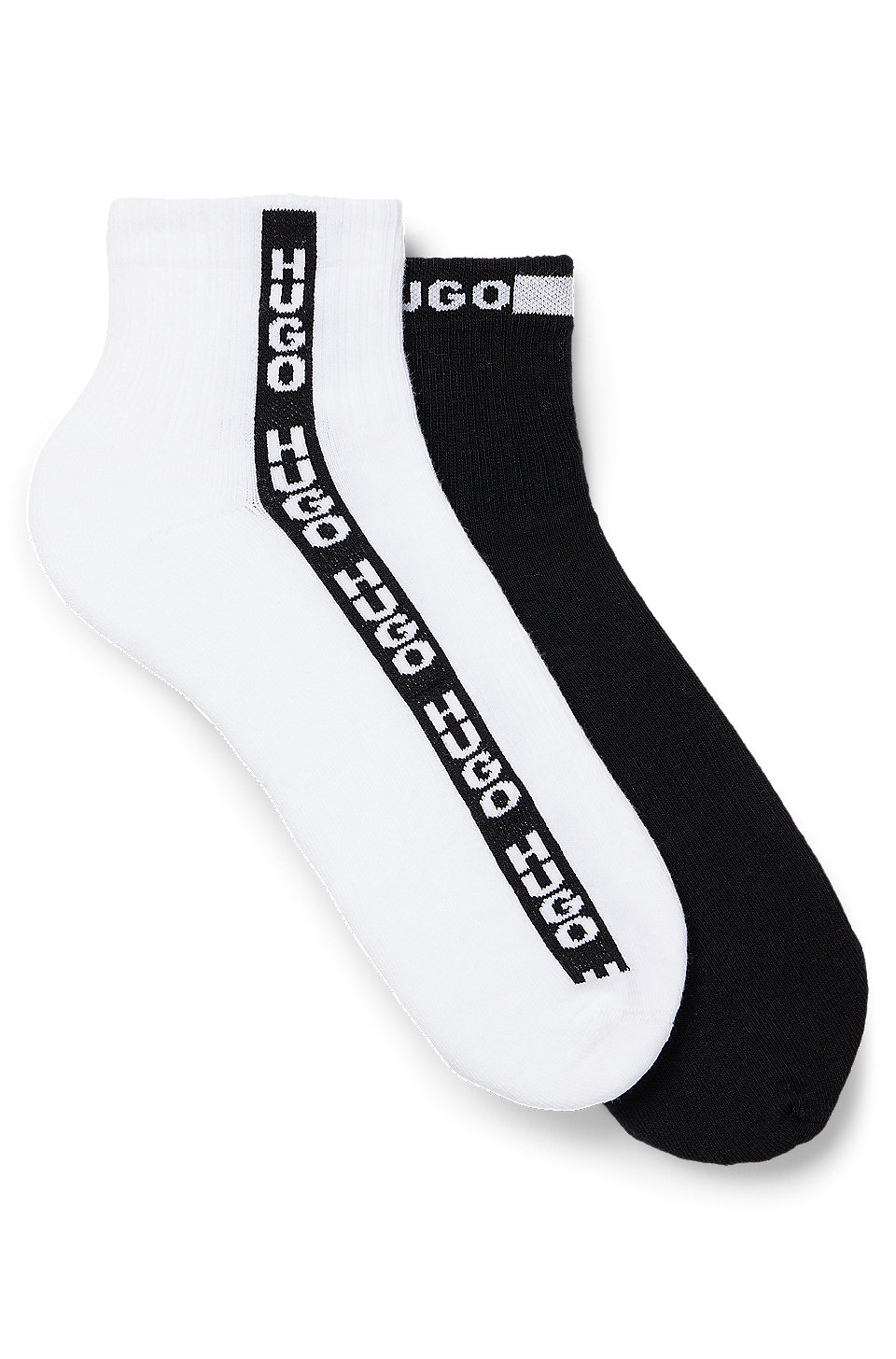 HUGO - Two-pack of short socks with logo details