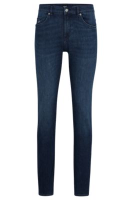 BOSS - Slim-fit jeans in Italian stretch denim with silk