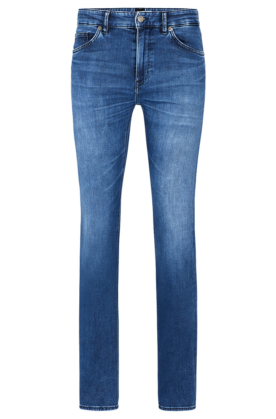 BOSS - Regular-fit jeans in blue Italian denim