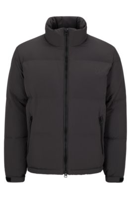 BOSS - Water-repellent regular-fit jacket with partial padding
