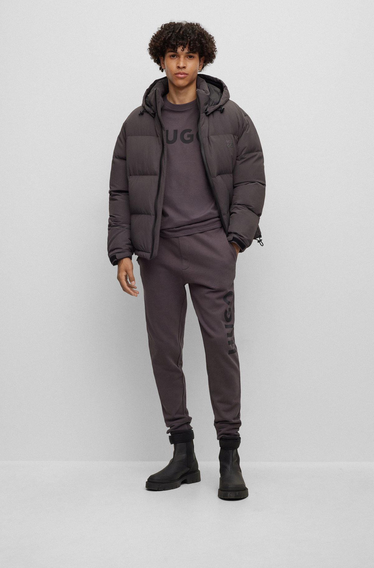 HUGO - Water-repellent down jacket with detachable hood HUGO - Water-repellent down jacket with detachable hood