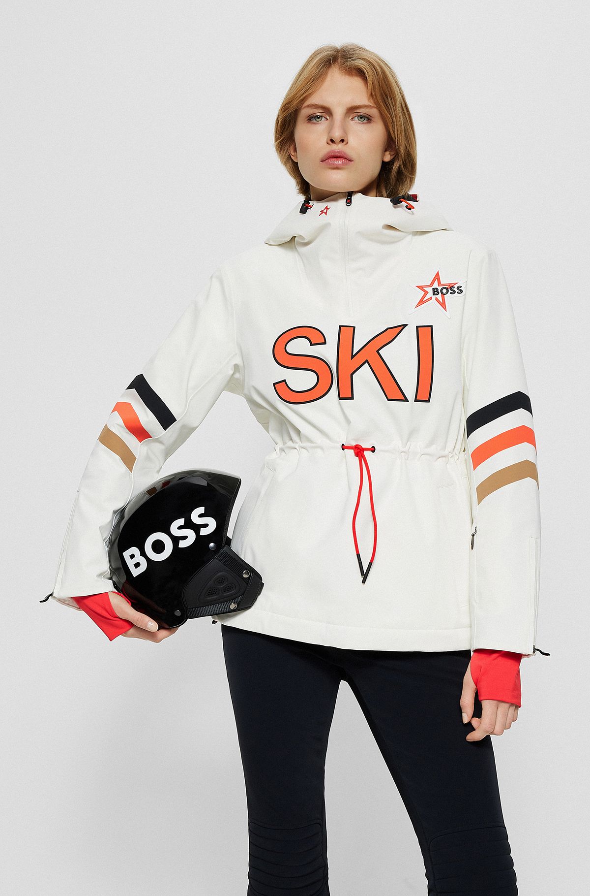 Veste de ski Oversize Fit à capuche BOSS x Perfect Moment, Blanc