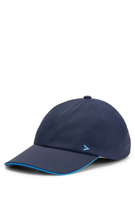 Performance-piqué cap with decorative reflective details, Dark Blue