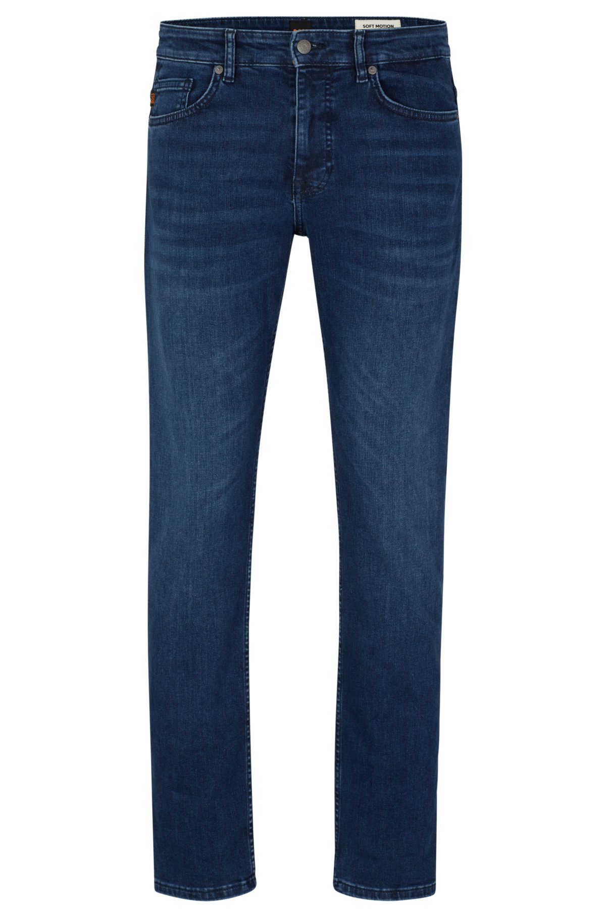 BOSS - Dark-blue jeans in super-stretch denim