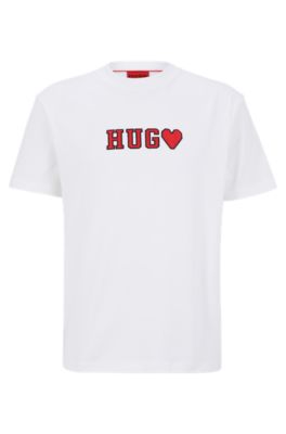 T-shirt HUGO Unisex with logo cotton-jersey artwork -