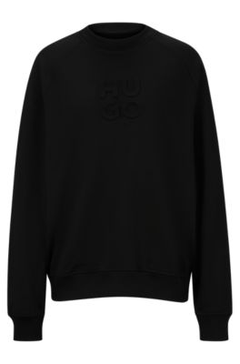 Boss embossed crew on sale sweatshirt