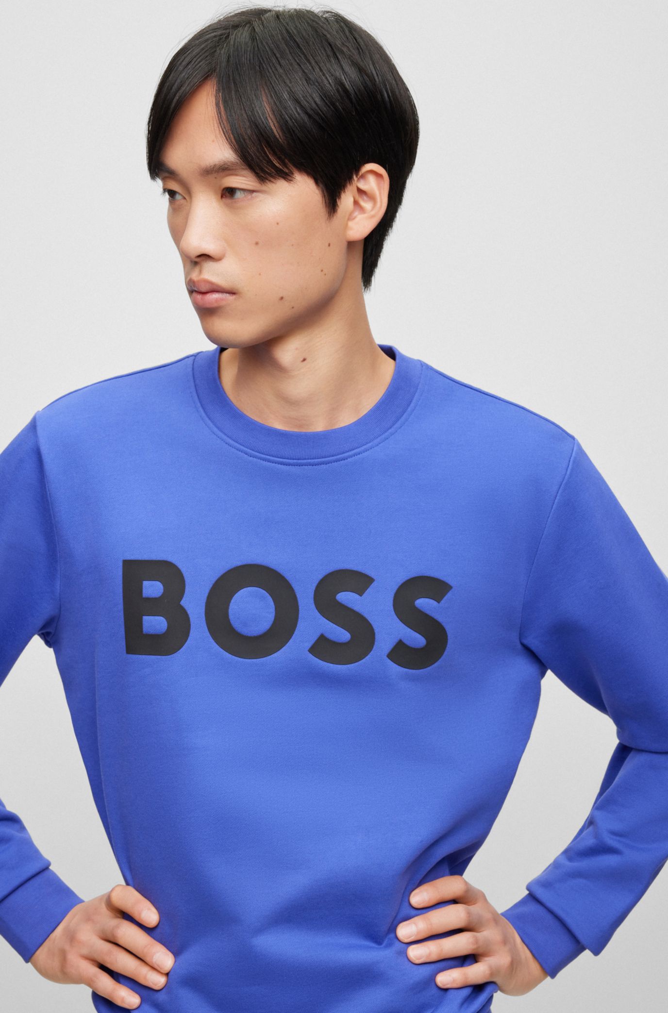 Blue hugo sale boss sweatshirt