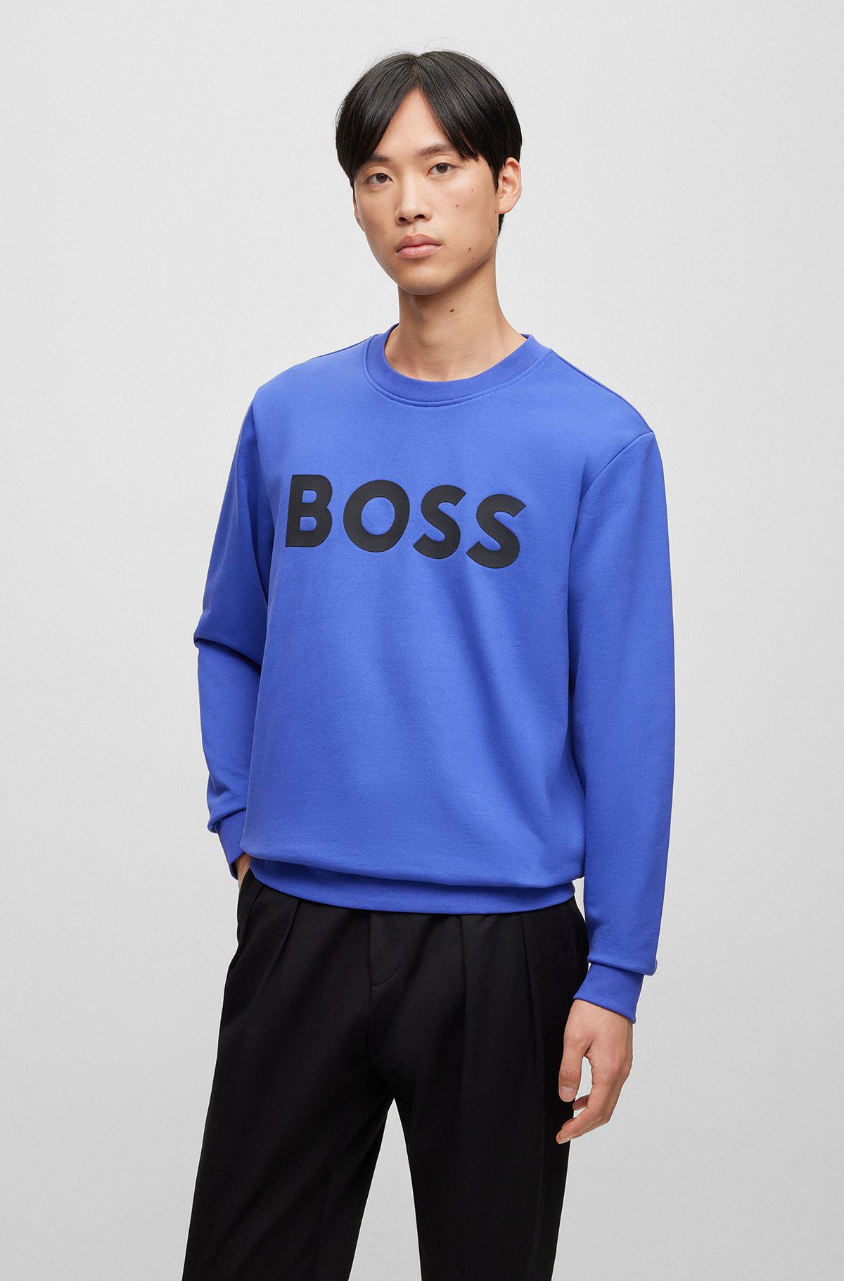 BOSS - BOSS x Khaby Relaxed-fit tracksuit bottoms with gradient monograms