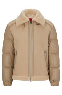 Hugo boss shearling clearance coat