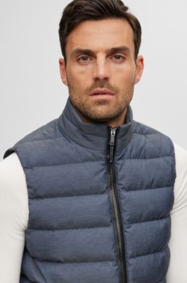 BOSS Melange gilet with tailored details