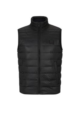 BOSS - Water-repellent gilet matte in and gloss fabrics