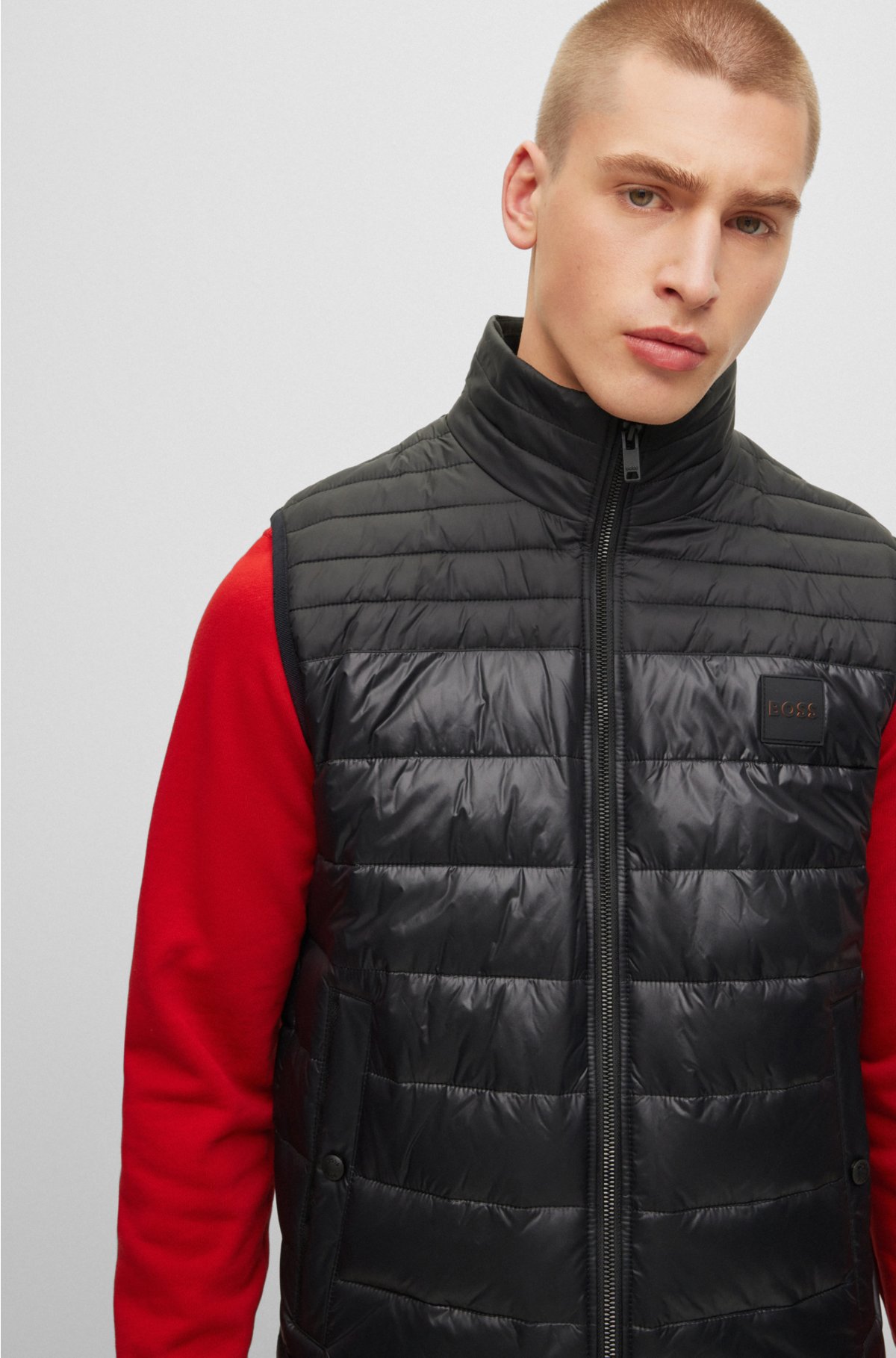 gilet gloss and fabrics matte in - BOSS Water-repellent
