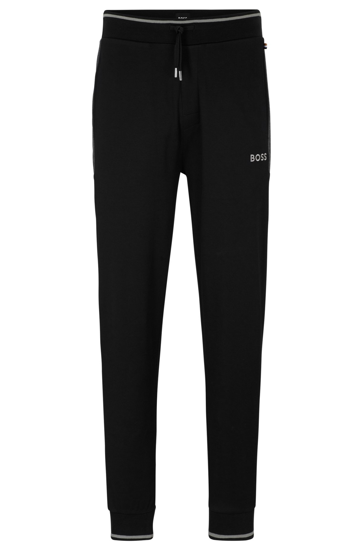 BOSS - Cotton-blend tracksuit bottoms with embroidered logo