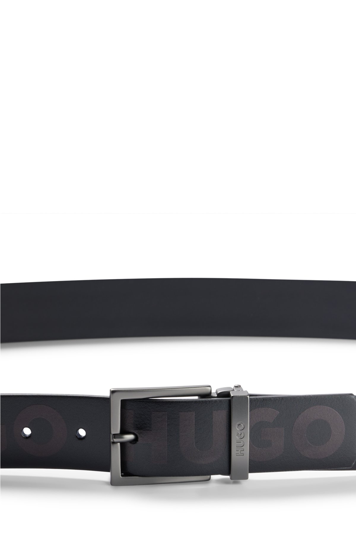 BOSS - Italian-made reversible belt with monogram buckle