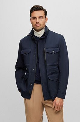 Navy hugo outlet boss jacket