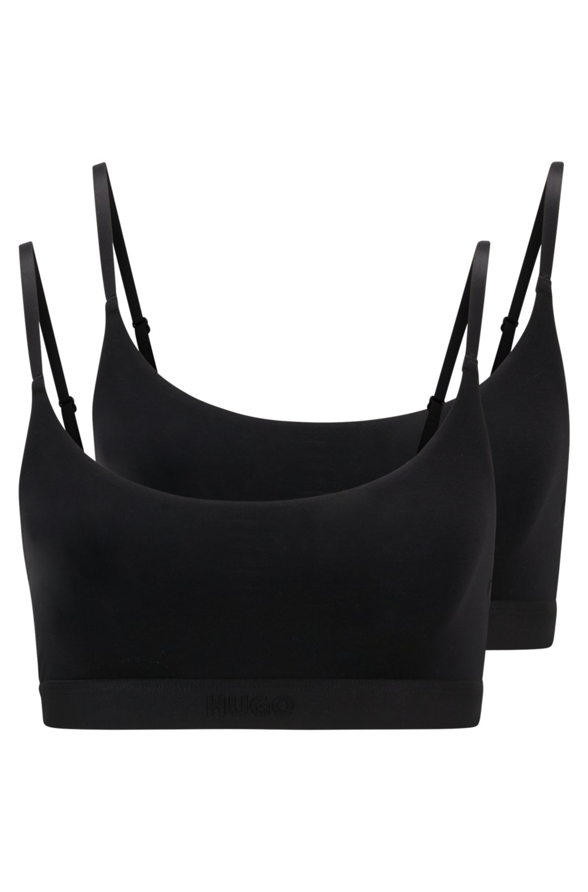 bralettes HUGO - with of stretch-modal details logo Two-pack