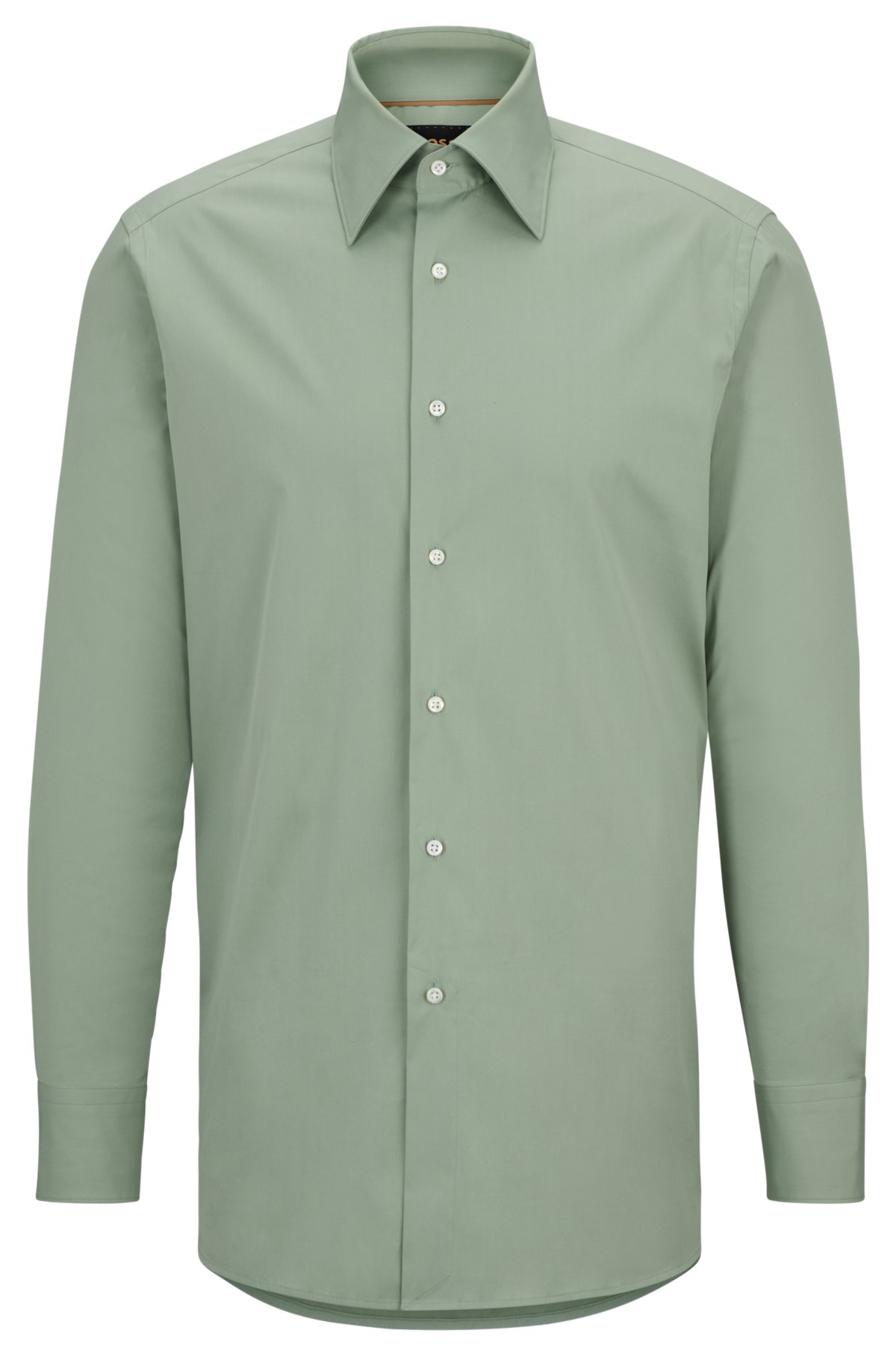 BOSS - Regular-fit shirt in cotton-blend stretch poplin