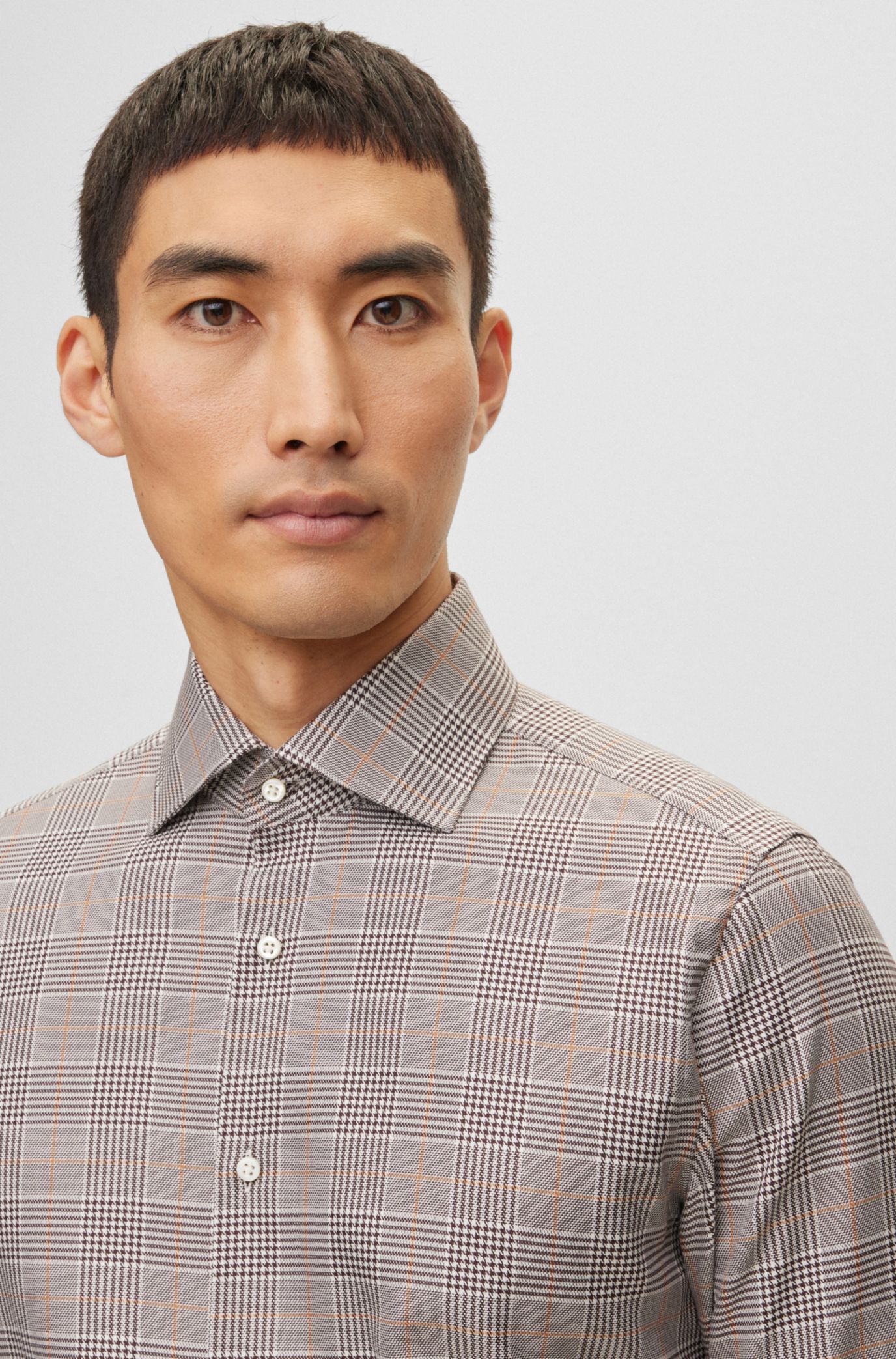 Hugo boss gingham outlet shirt