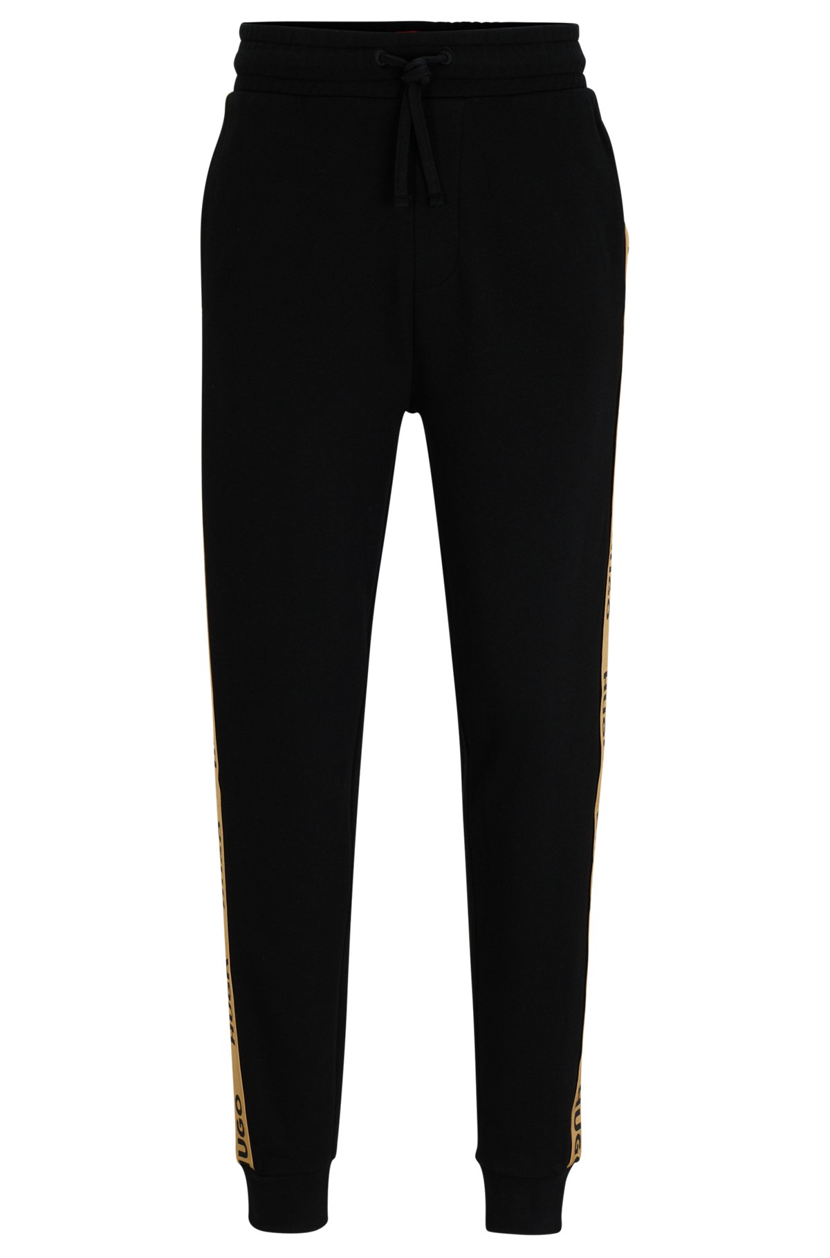 HUGO - Cuffed tracksuit bottoms in with logo tape