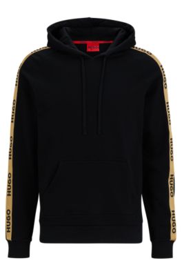 Hugo boss best sale hoodie mens black