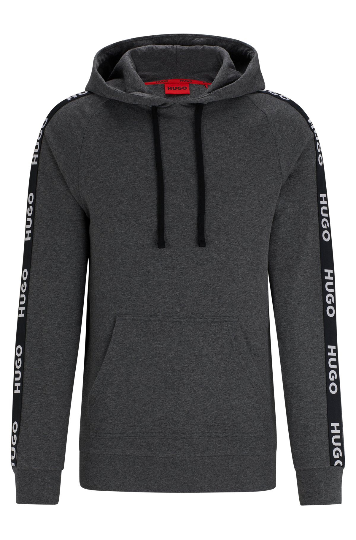 HUGO - Relaxed-fit hoodie with logo tape