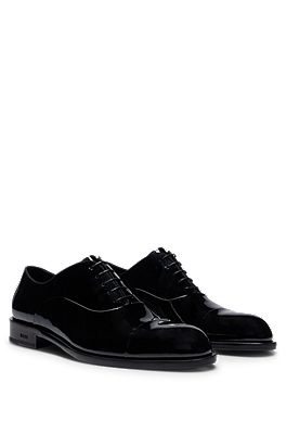 Patent hot sale leather brogues