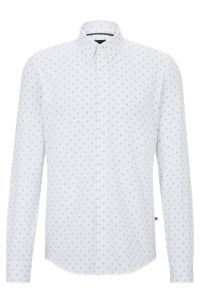 BOSS - Slim-fit shirt in a printed