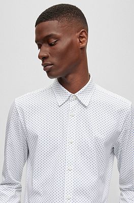 ASOS Slim Fit Shirt With Chain Detail in White for Men