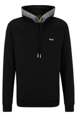 BOSS Regular fit hoodie with two tone drawcord