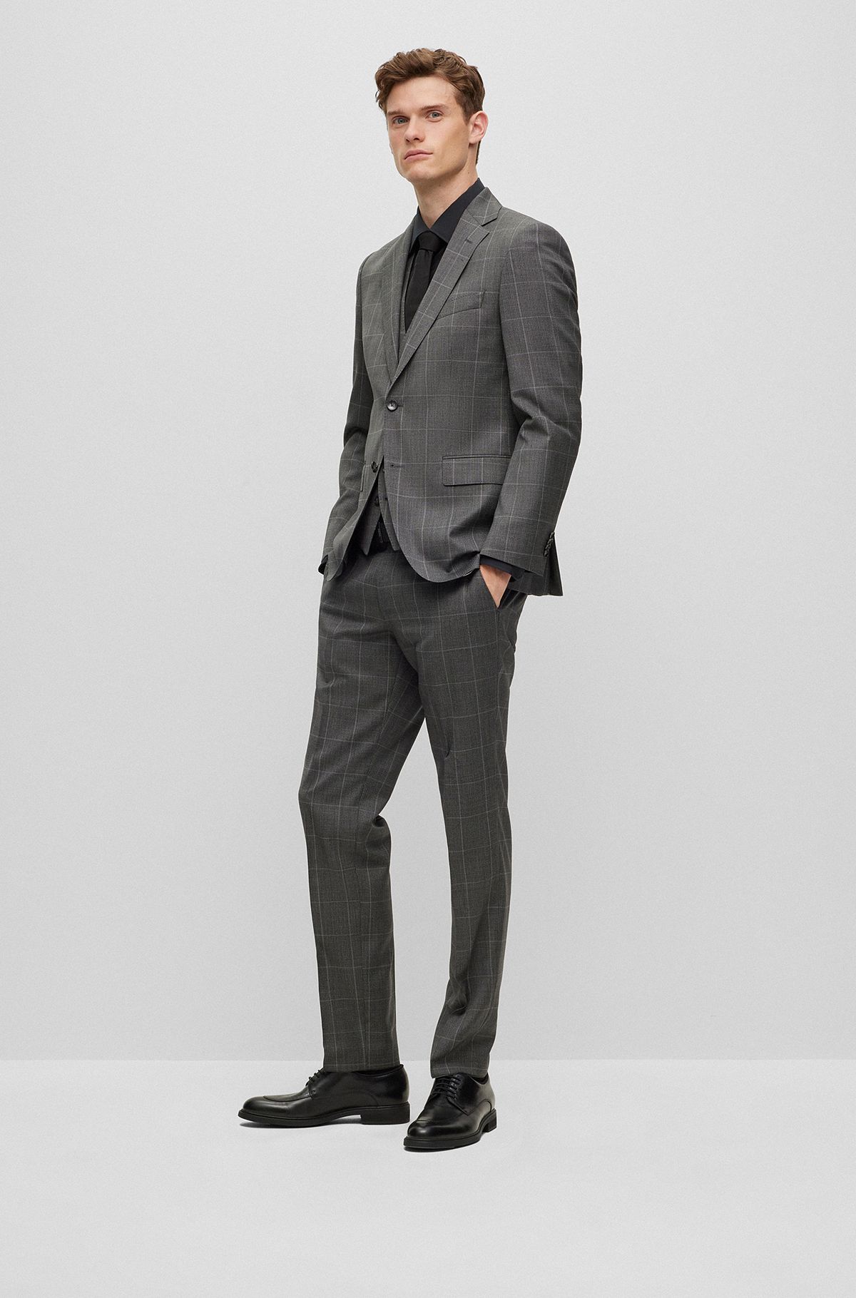 Business Suits in Silver by HUGO BOSS