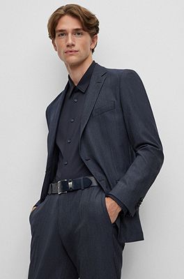 BOSS - Slim-fit suit in a performance-stretch wool blend