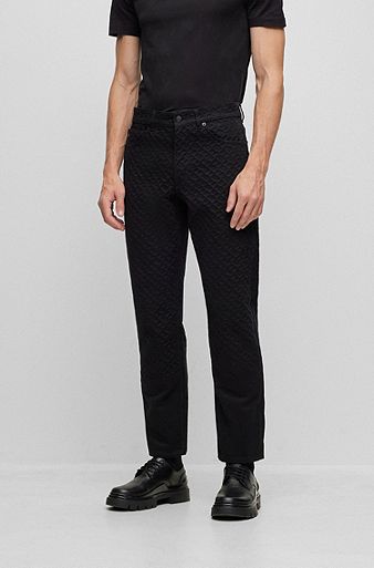 Relaxed-fit jeans in pure-cotton denim, Black