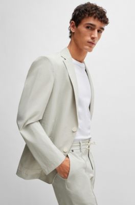 BOSS - Slim-fit jacket in water-repellent performance-stretch cloth