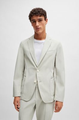BOSS - Slim-fit jacket in water-repellent performance-stretch cloth 