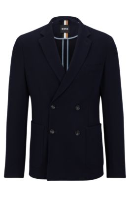 BOSS - Double-breasted slim-fit jacket in a wool blend