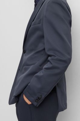 BOSS - Slim-fit jacket in micro-patterned performance-stretch fabric