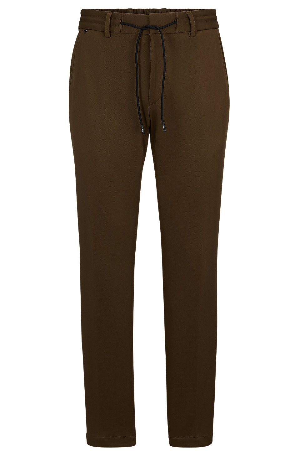 BOSS - Slim-fit pants in micro-patterned performance-stretch cloth