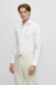 Casual-fit shirt in stretch cotton, White