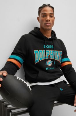 Boss Men's x NFL Miami Dolphins Hoodie - Blue - Size Medium - Open Green