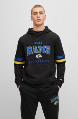 Hugo Boss Boss X Nfl Cotton-terry Hoodie With Collaborative Branding In Rams