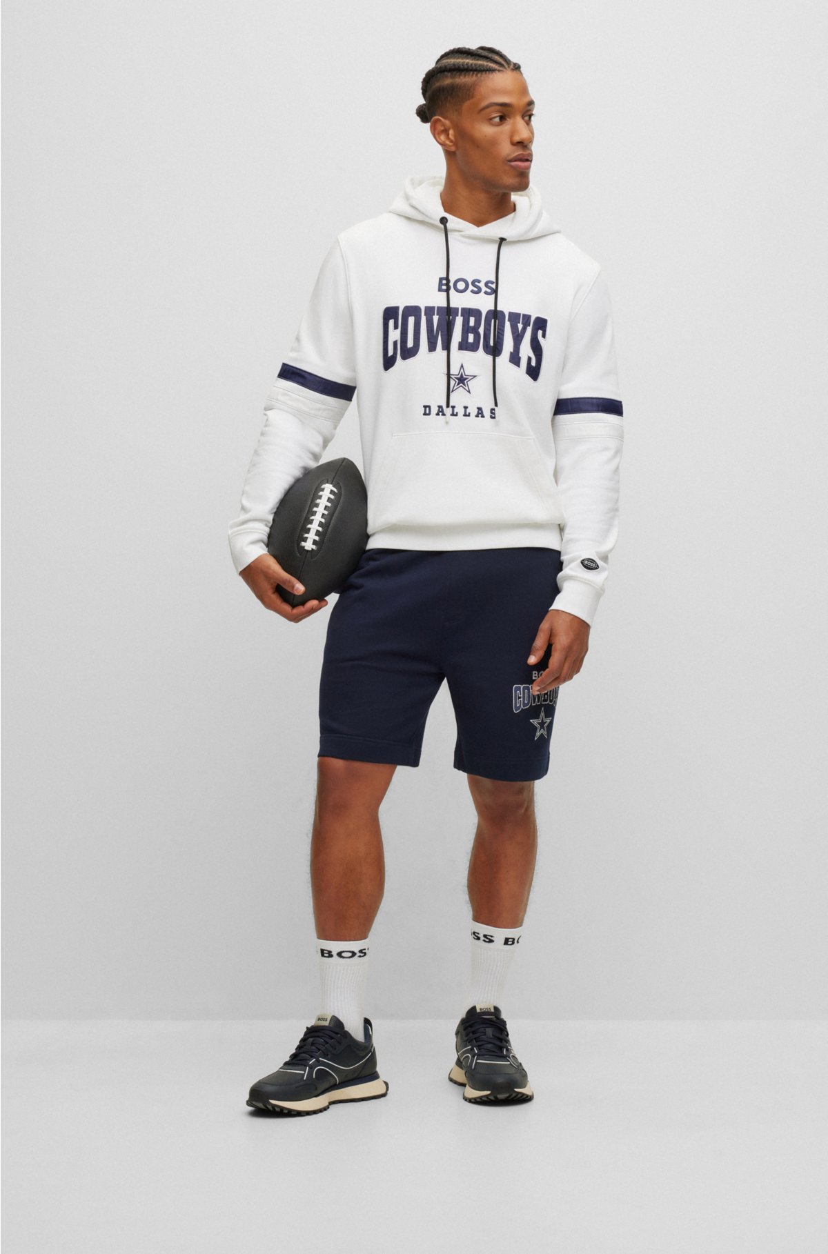 BOSS x NFL cotton-terry hoodie with collaborative branding, Cowboys