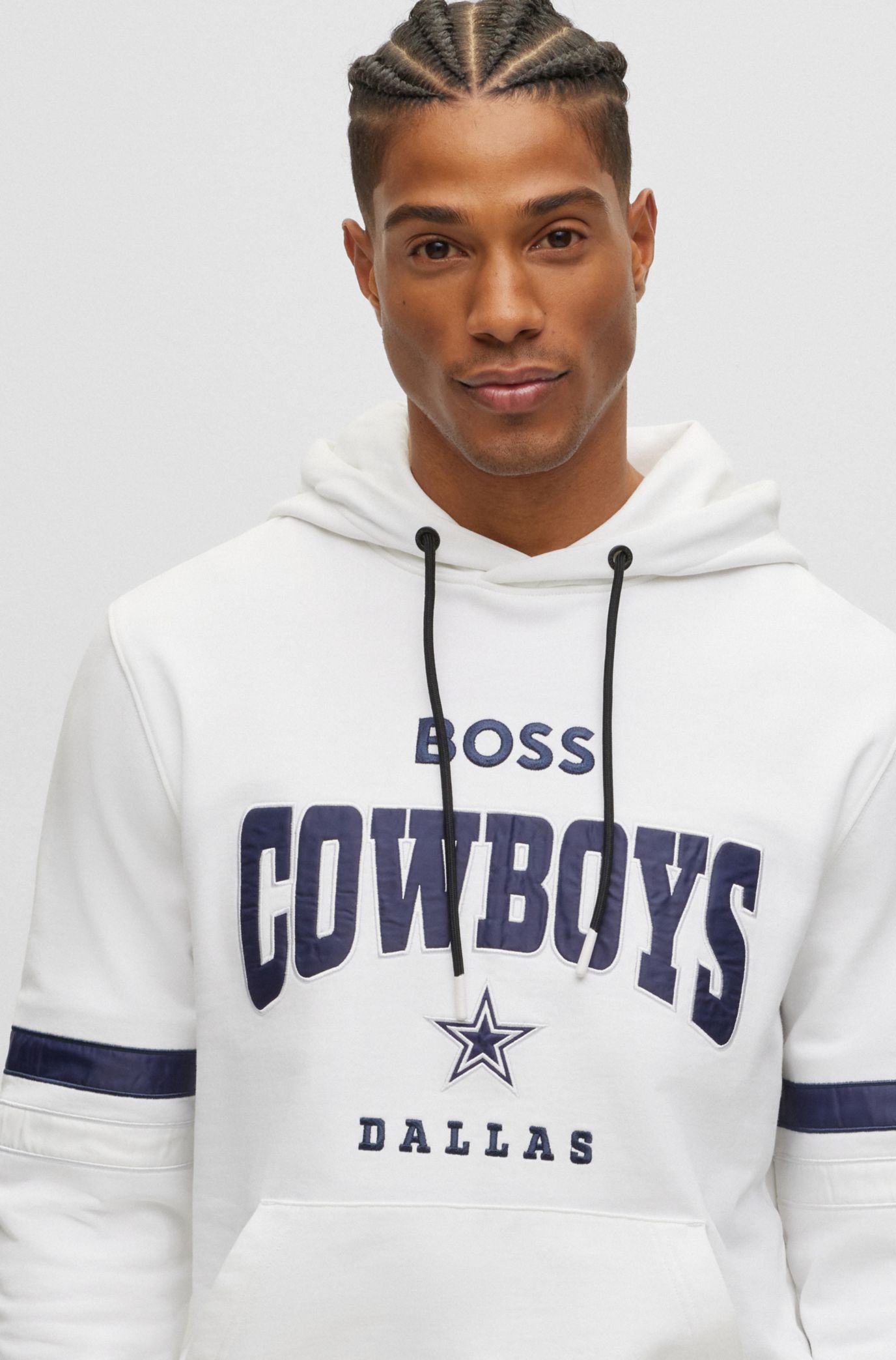 BOSS - BOSS x NFL cotton-terry hoodie with collaborative branding