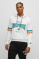 BOSS x NFL cotton-terry hoodie with collaborative branding, Dolphins